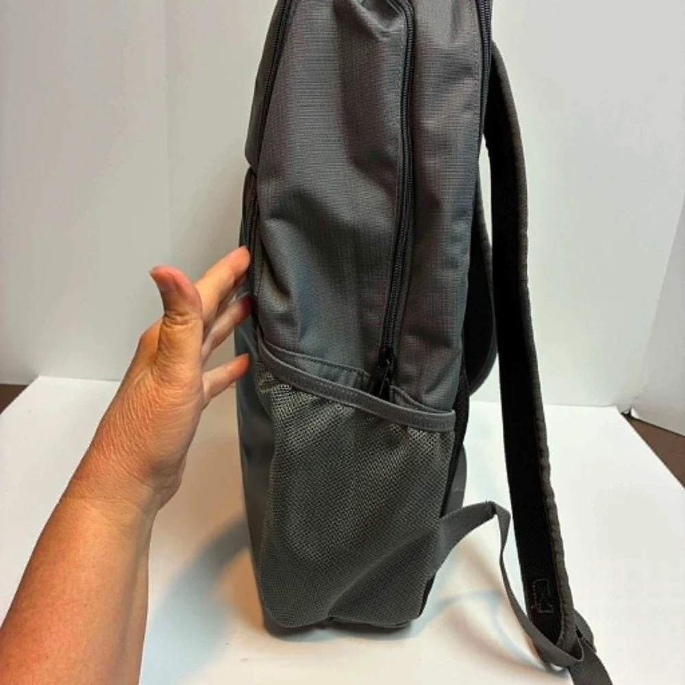 Nike Brasilia Training Backpack XL Gray 30L Swoosh Logo Gym Travel Bag